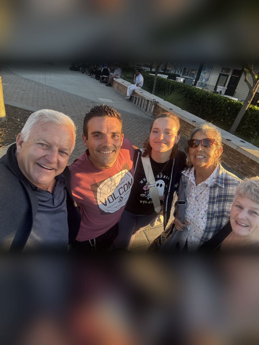 Trent with family and friends