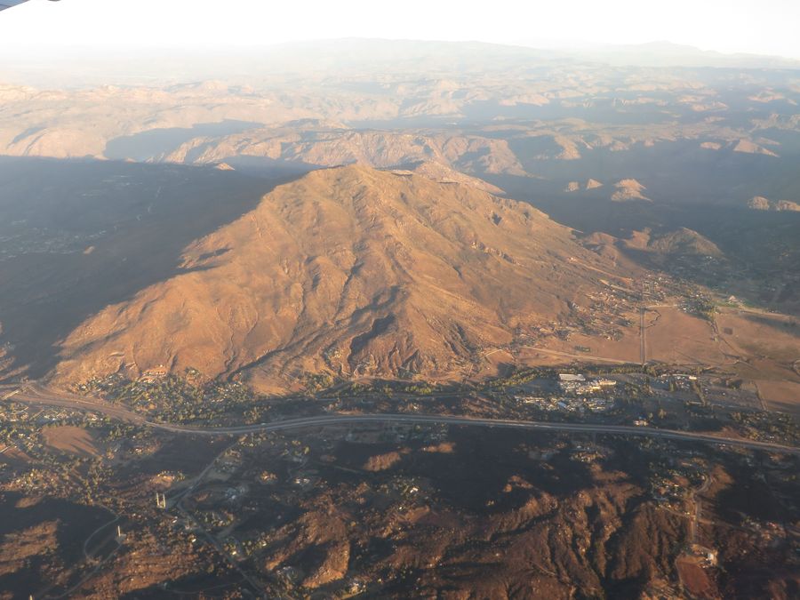 Viejas Mountain near Alpine, seen from the air